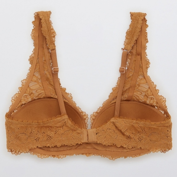 ❤️‍🔥AERIE REAL POWER WIRELESS PUSH UP SUNFLOWER LACE BRA SIZE 34A - Picture 5 of 10